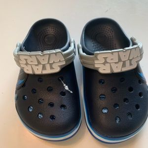 Kids Crocs, Star Wars Skywalker,Size 10c, blue, black and white, New.